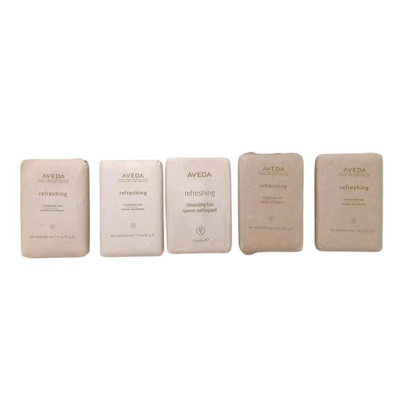 5pc AVEDA Refreshing Cleansing Bar Soap 1.5 oz 42g Lot of 5 Travel Guest Size - Picture 1 of 5